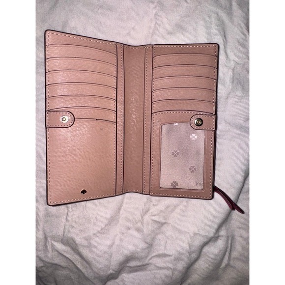 Kate Spade Cameron Street Stacy hot pink bifold large continental wallet - Picture 6 of 8